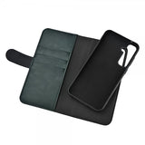 Essentials Samsung Galaxy S23 FE 2-in-1 Vegaaninahkainen Suojakotelo Tummanvihreä