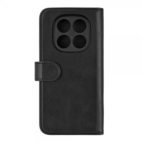 Essentials Xiaomi Redmi Note 14 Pro 5G -suojakotelo 2-in-1, vegaaninahkaa, musta