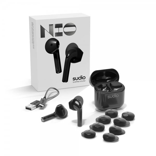 Sudio True Wireless Nio -kuulokkeet, musta