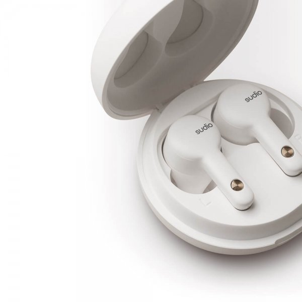 Sudio A2 True Wireless ANC -nappikuulokkeet, valkoinen
