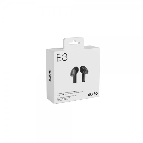 Sudio E3 True Wireless ANC -kuulokkeet, musta