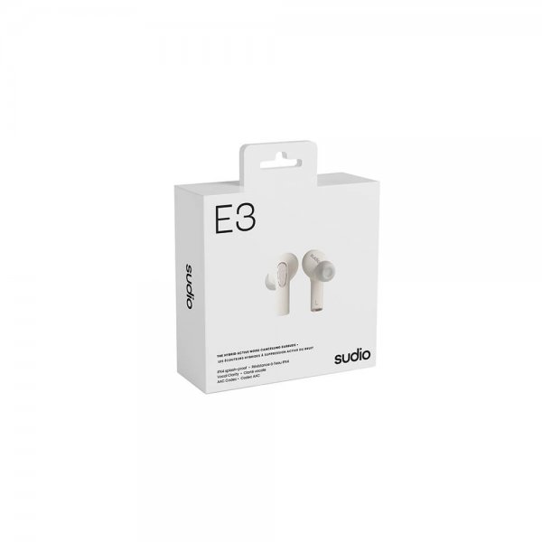 Sudio E3 True Wireless ANC -kuulokkeet, valkoinen