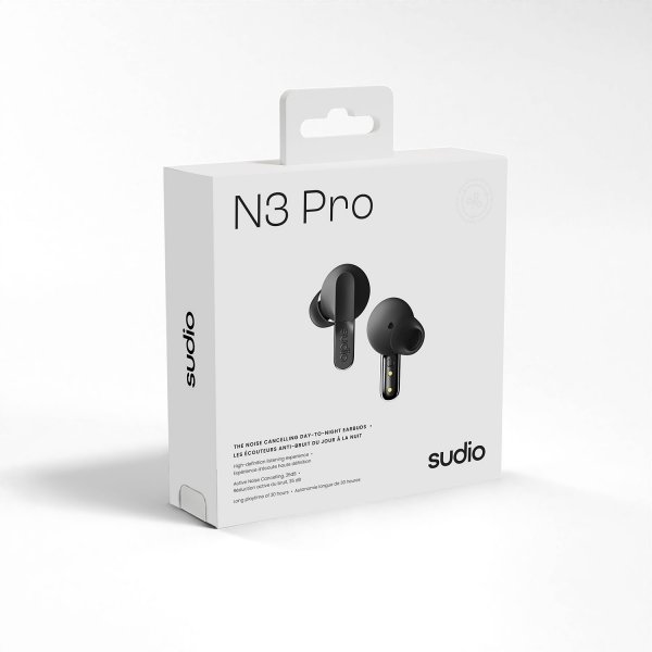 Sudio N3 Pro ANC Titanium Black -langattomat kuulokkeet