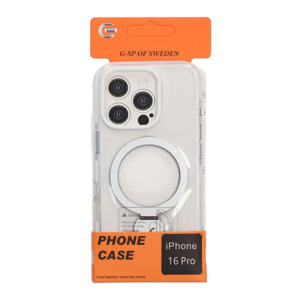 iPhone 16 Pro Kuori Sormusteline MagSafe Läpinäkyvä