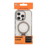 iPhone 16 Pro Max Kuori Rengasjalusta MagSafe Harmaa Läpinäkyvä