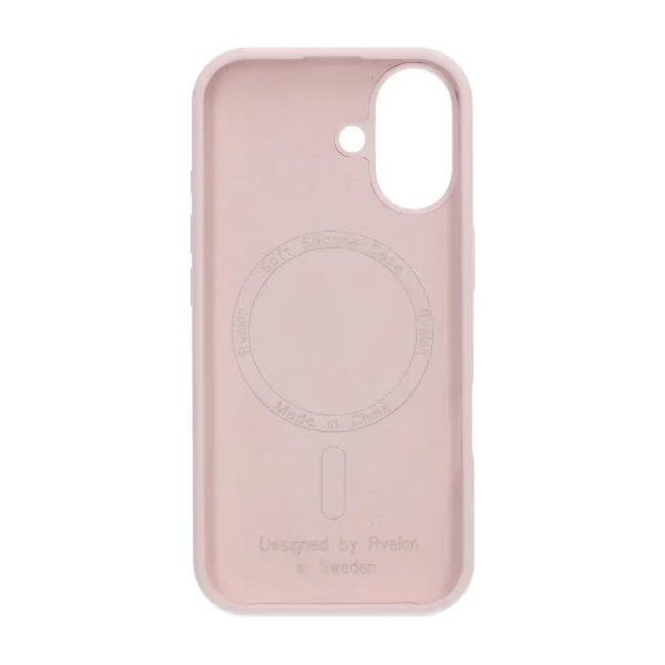 Rvelon iPhone 17 -kuori silikoni MagSafe Vaaleanpunainen