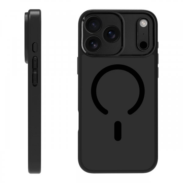 X2O iPhone 17 Pro Max -kuori Mag Frosted musta