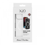 X2O iPhone 17 Pro Max -kuori Mag Clear Läpinäkyvä