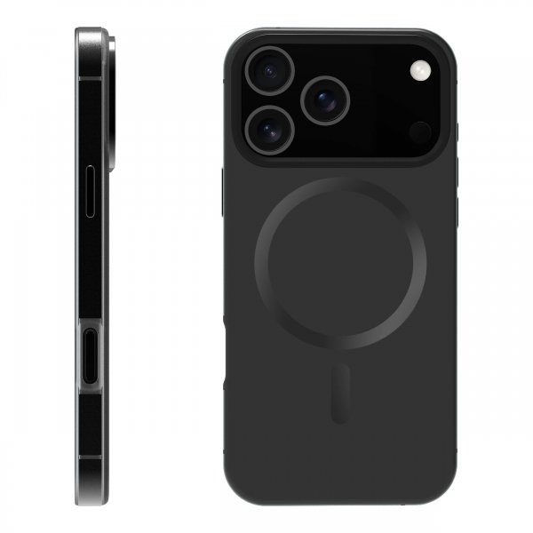 X2O iPhone 17 Pro -kuori, Mag Metal, musta