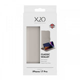 X2O iPhone 17 Pro Kotelo Classic Wallet Greige