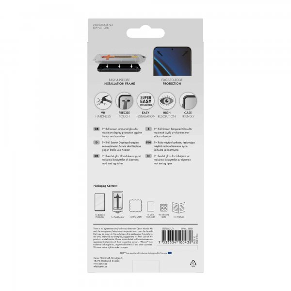 X2O Samsung Galaxy S24/Galaxy S25 -näytönsuoja, koko näyttö