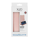 X2O Samsung Galaxy A17 Classic Wallet -kotelo, ruusukulta