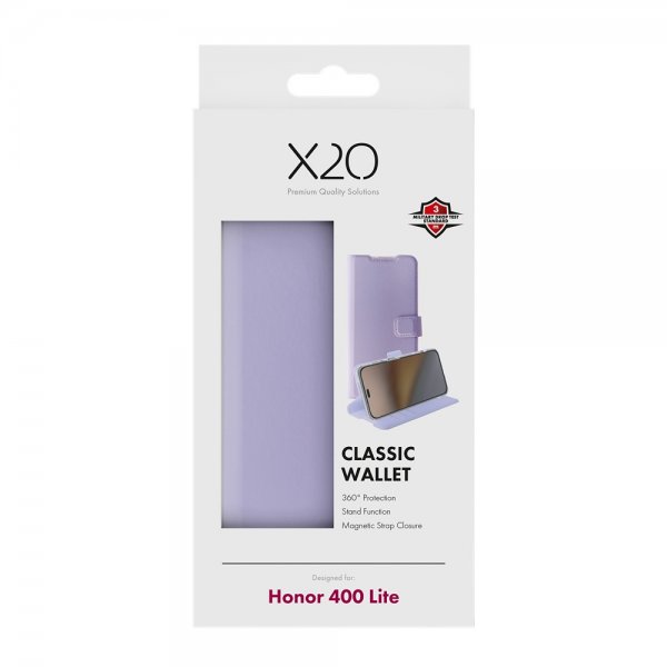 X2O Honor 400 Lite Kotelo Classic Wallet Lavender
