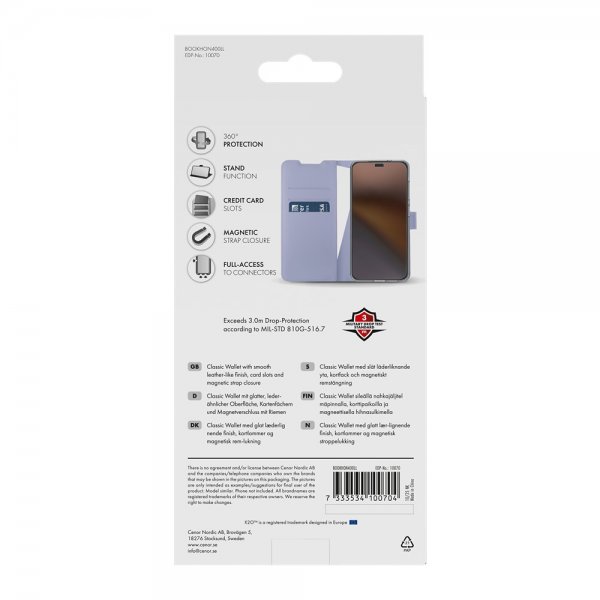 X2O Honor 400 Lite Kotelo Classic Wallet Lavender
