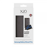 X2O Samsung Galaxy XCover 7 Pro Classic Wallet -suojakotelo, musta