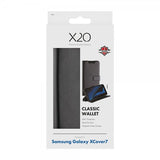 X2O Samsung Galaxy XCover 7 Suojakotelo Classic Wallet Musta