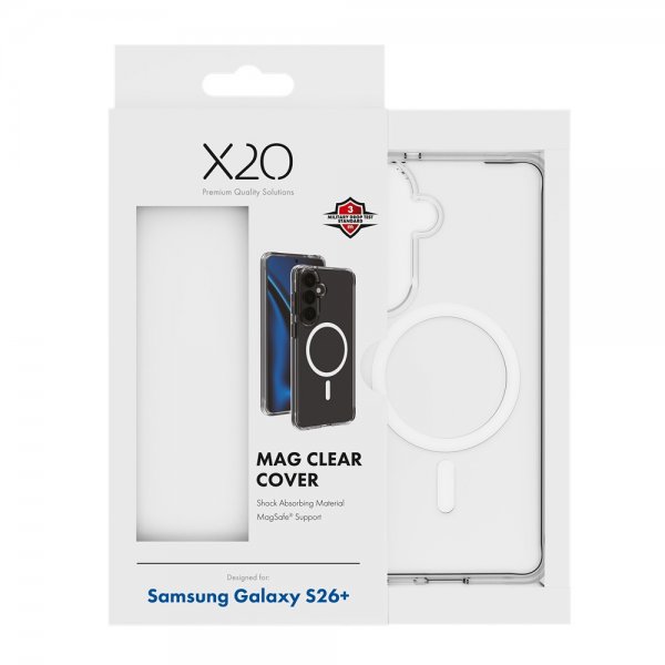 X2O Samsung Galaxy S26 Plus Kotelo Mag Clear Läpinäkyvä