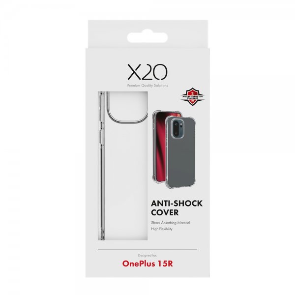 X2O OnePlus 15R Anti-Shock Läpinäkyvä Suojakuori