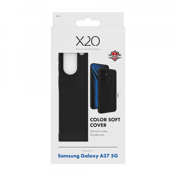 X2O Samsung Galaxy A37 -suojakuori, Color Soft, musta