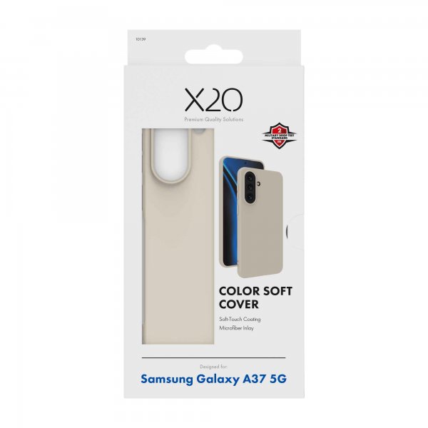 X2O Samsung Galaxy A37 -suojakuori, värillinen, pehmeä beige