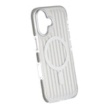 iPhone 17 Kuori Korrugoitu MagSafe Hopea