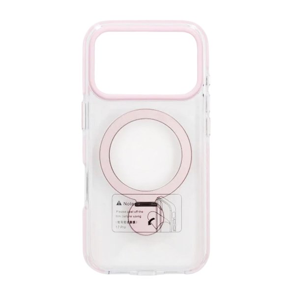 iPhone 17 Pro -kuori, rengasjalusta, MagSafe, pinkki