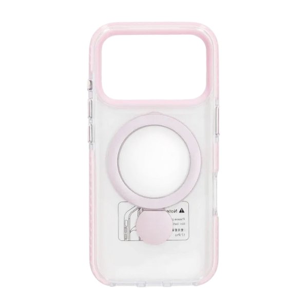 iPhone 17 Pro -kuori, rengasjalusta, MagSafe, pinkki