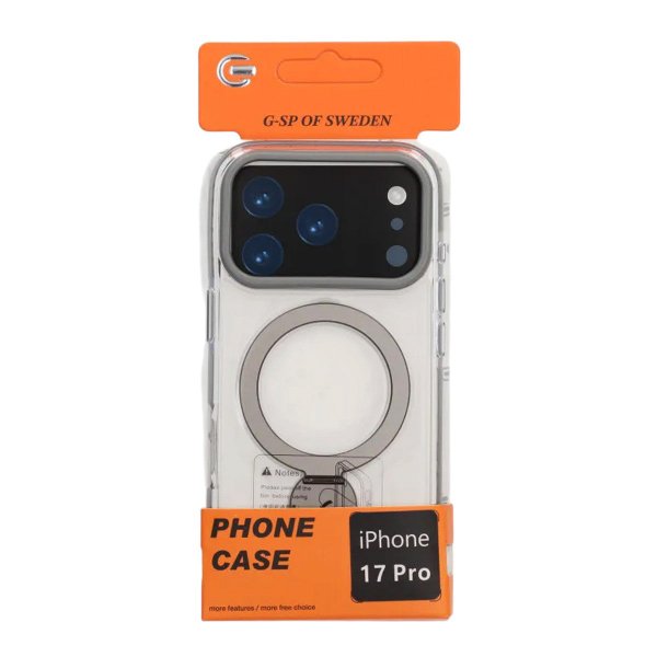 iPhone 17 Pro Kuori Sormusteline MagSafe Harmaa