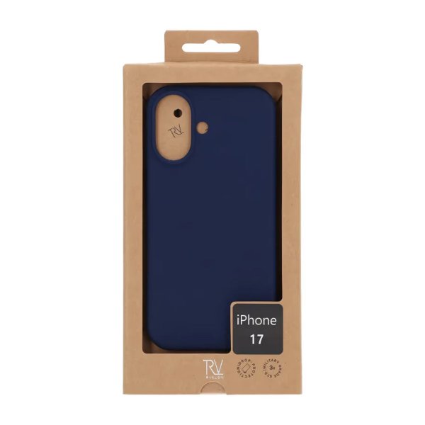 Rvelon iPhone 17 Silikonikuori MagSafe Tummansininen