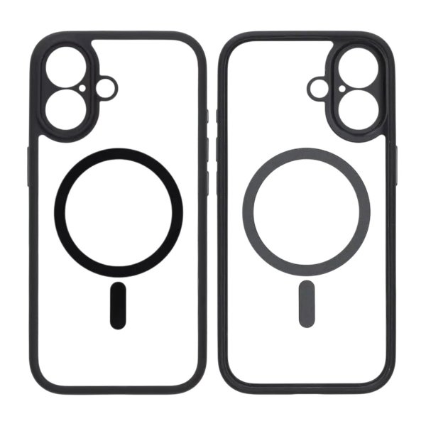 iPhone 17 Kuori Kamerareuna MagSafe Musta Läpinäkyvä