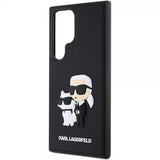 Karl Lagerfeld Samsung Galaxy S24 Ultra Kuori 3D Rubber Karl & Choupette Musta
