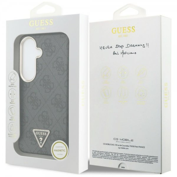Guess Samsung Galaxy S26 Kuori 4G Triangle MagSafe Musta
