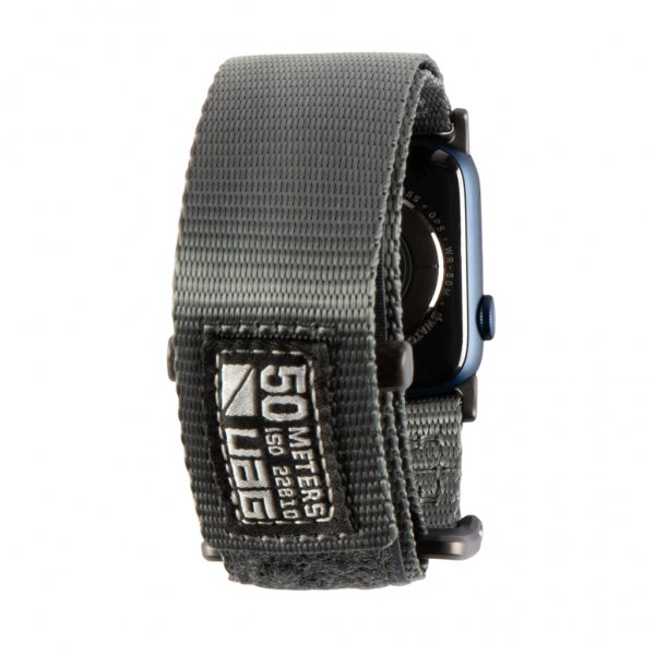 Urban Armor Gear (UAG) Apple Watch 44/45/46mm/Apple Watch Ultra Active Strap LE -ranneke, tummanharmaa
