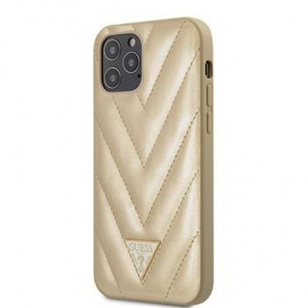 Guess iPhone 12 Pro Max -suojakuori V Quilted, kulta