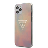 Guess iPhone 12/iPhone 12 Pro Suojakuori Gold Triangle Pinkki