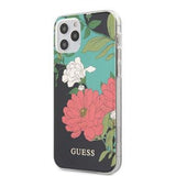 Guess iPhone 12 Pro Max Kuori Flower Cover N.1 Musta