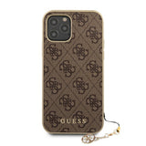 Guess iPhone 12 Pro Max Kuori 4G Charms Ruskea