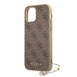 Guess iPhone 12 Pro Max Kuori 4G Charms Ruskea