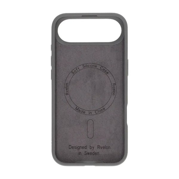 Rvelon iPhone Air -silikonikuori, MagSafe, harmaa