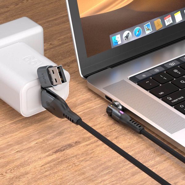 Statik-kaapeli PowerPivot Pro USB-C/USB-C 1m Musta