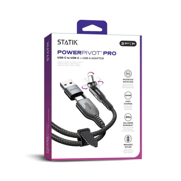 Statik-kaapeli PowerPivot Pro USB-C/USB-C 1m Musta