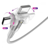 Statik-kaapeli PowerPivot Pro USB-C/USB-C 1m, valkoinen