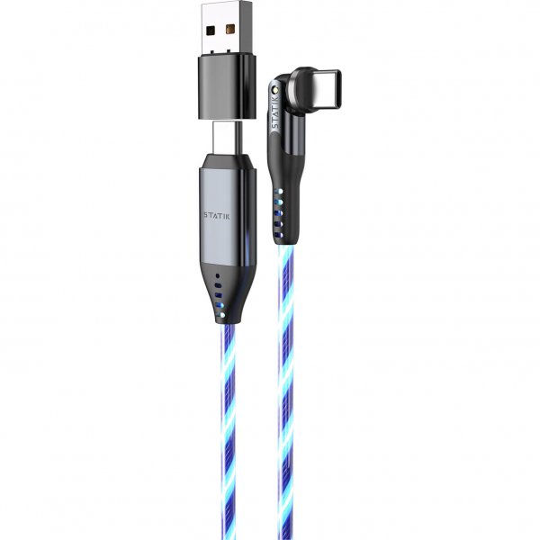 Statik-kaapeli PowerPivot Pro USB-C/USB-C 1 m Globright Blue