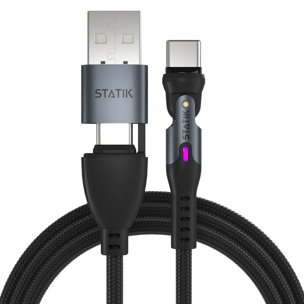 Statik Kaapeli 360 Pro USB-C/Lightning/Micro-USB 1m Musta
