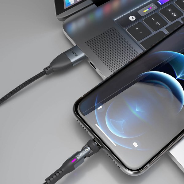 Statik Kaapeli 360 Pro USB-C/Lightning/Micro-USB 1m Musta