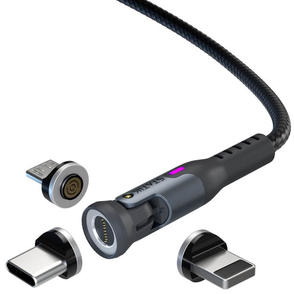 Statik Kaapeli 360 Pro USB-C/Lightning/Micro-USB 1m Musta
