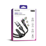 Statik Kaapeli 360 Pro USB-C/Lightning/Micro-USB 1m Musta
