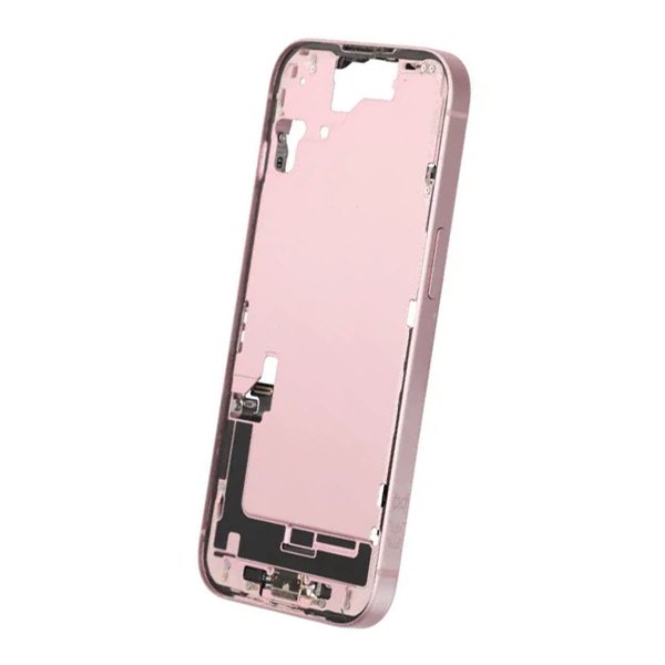 Keskikehys pikkutarvikkeilla iPhone 15:lle - Ruusukulta OEM