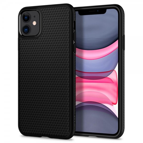 Spigen iPhone 11 -suojakuori Liquid Air Matte Black