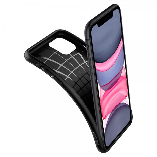 Spigen iPhone 11 -suojakuori Liquid Air Matte Black